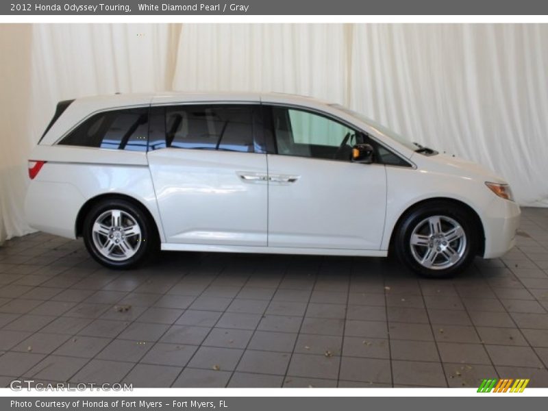 White Diamond Pearl / Gray 2012 Honda Odyssey Touring