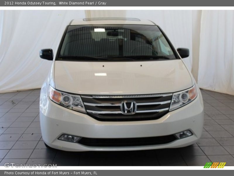 White Diamond Pearl / Gray 2012 Honda Odyssey Touring