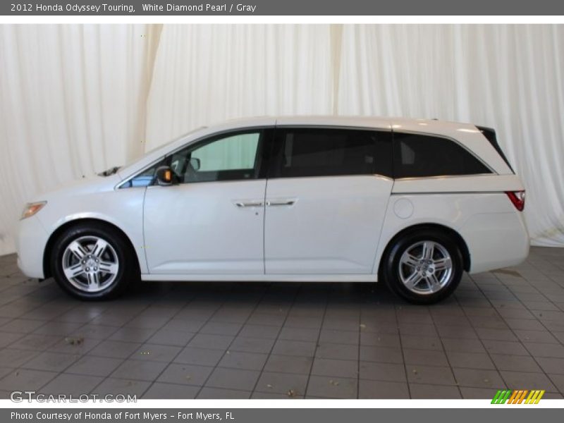 White Diamond Pearl / Gray 2012 Honda Odyssey Touring