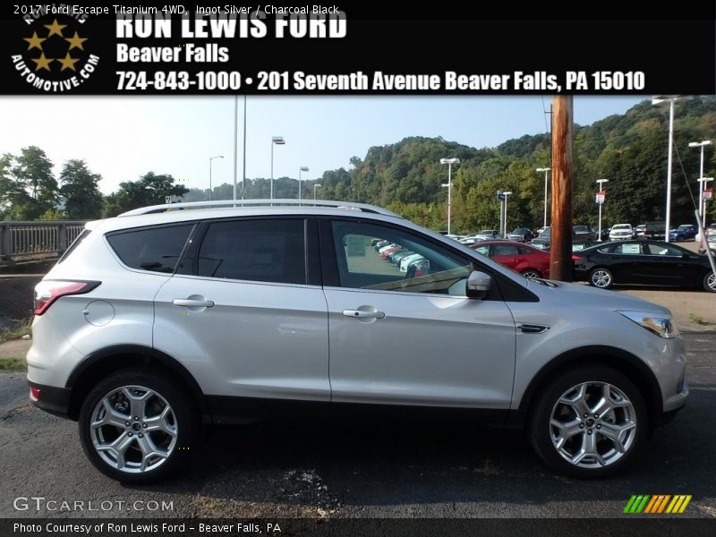 Ingot Silver / Charcoal Black 2017 Ford Escape Titanium 4WD