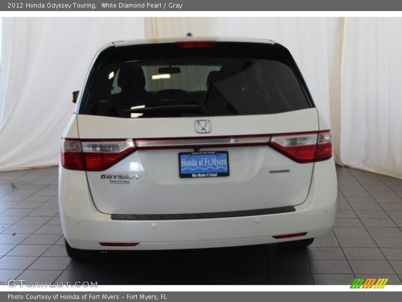 White Diamond Pearl / Gray 2012 Honda Odyssey Touring