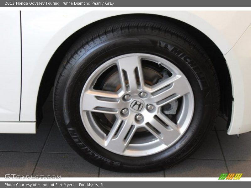 White Diamond Pearl / Gray 2012 Honda Odyssey Touring