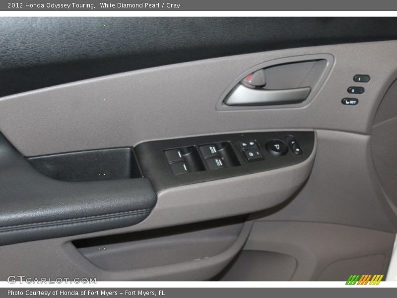 White Diamond Pearl / Gray 2012 Honda Odyssey Touring