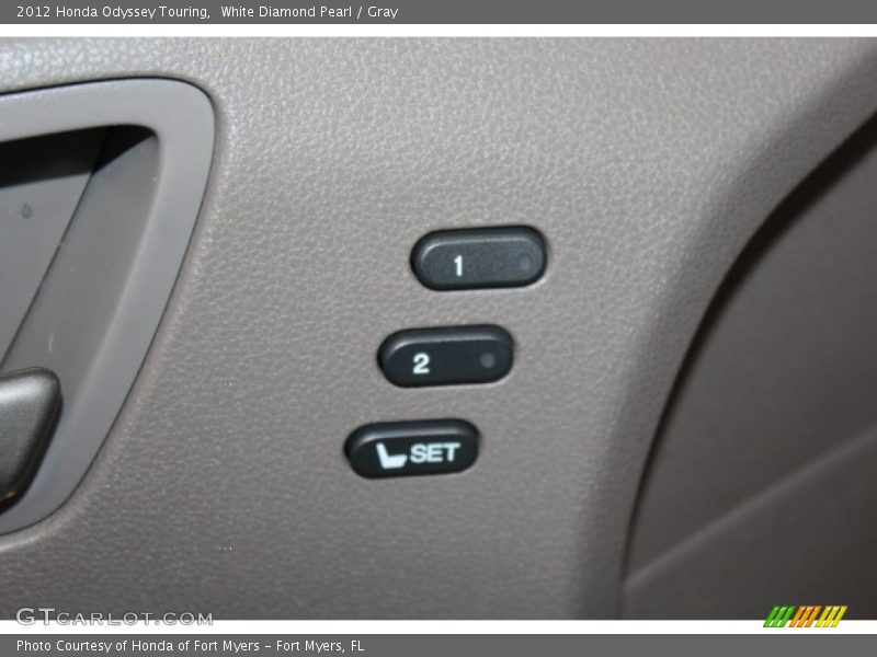 White Diamond Pearl / Gray 2012 Honda Odyssey Touring