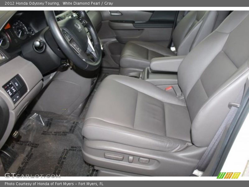 White Diamond Pearl / Gray 2012 Honda Odyssey Touring