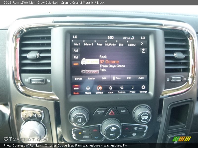 Granite Crystal Metallic / Black 2018 Ram 1500 Night Crew Cab 4x4