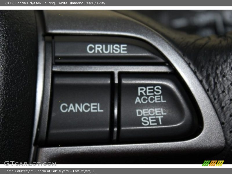 White Diamond Pearl / Gray 2012 Honda Odyssey Touring