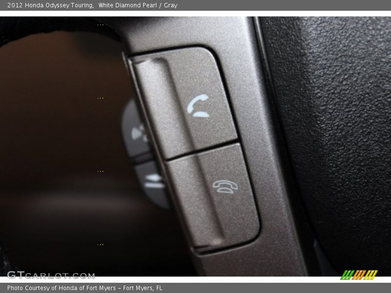 White Diamond Pearl / Gray 2012 Honda Odyssey Touring