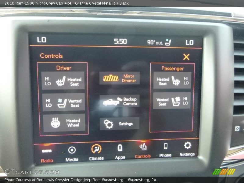 Granite Crystal Metallic / Black 2018 Ram 1500 Night Crew Cab 4x4