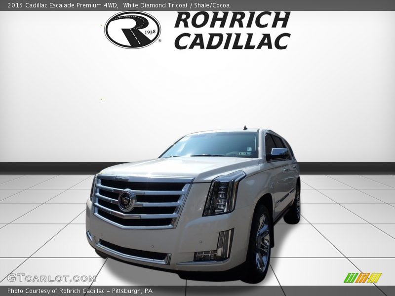 White Diamond Tricoat / Shale/Cocoa 2015 Cadillac Escalade Premium 4WD