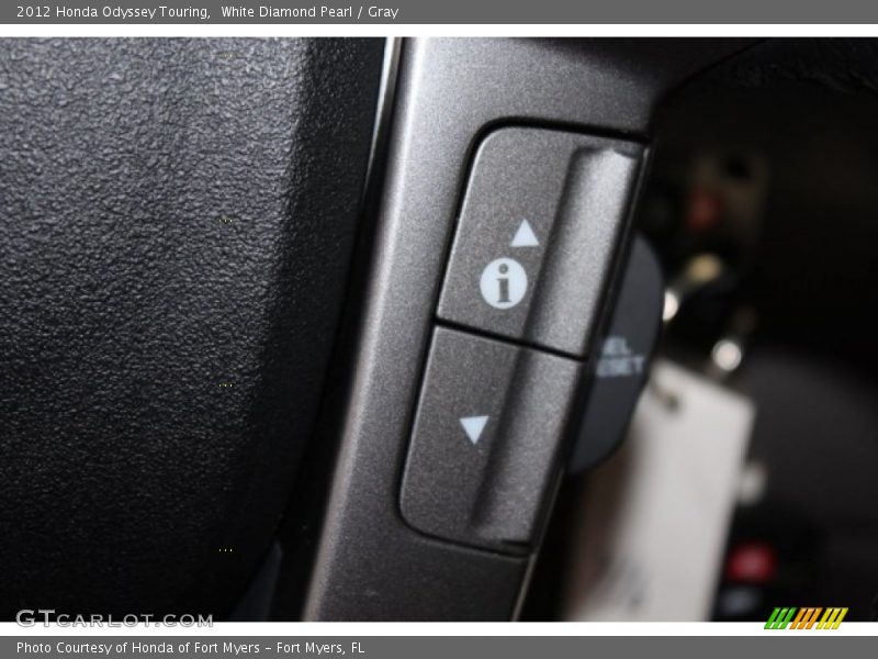 White Diamond Pearl / Gray 2012 Honda Odyssey Touring