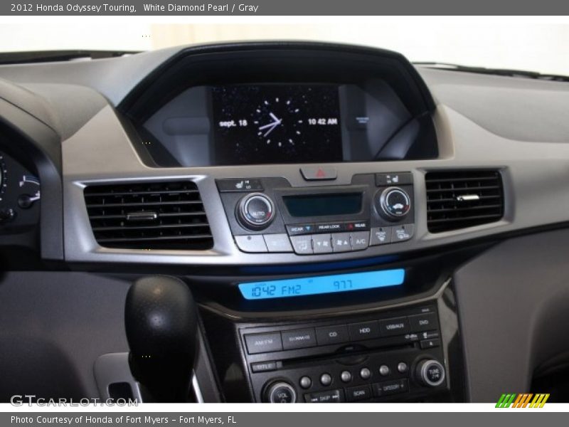White Diamond Pearl / Gray 2012 Honda Odyssey Touring