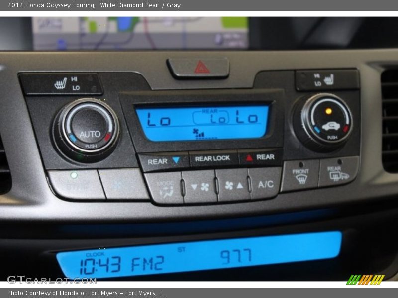 White Diamond Pearl / Gray 2012 Honda Odyssey Touring