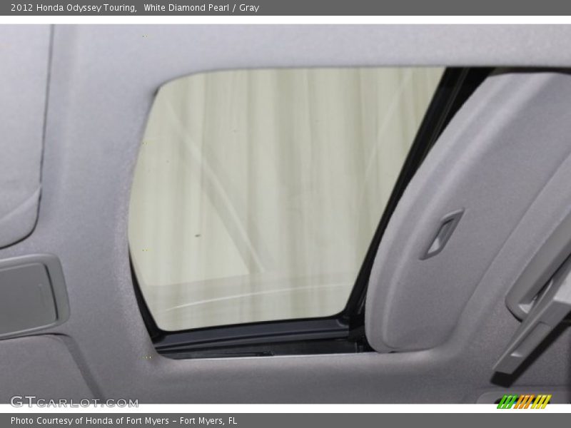 White Diamond Pearl / Gray 2012 Honda Odyssey Touring