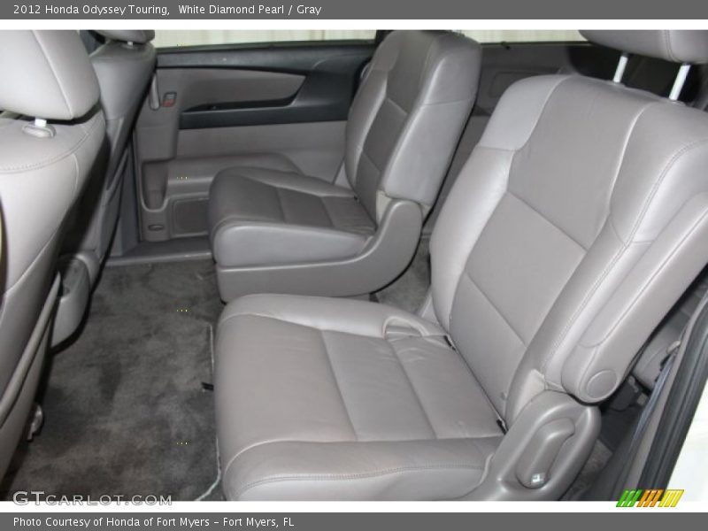 White Diamond Pearl / Gray 2012 Honda Odyssey Touring