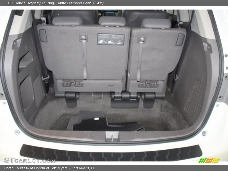 White Diamond Pearl / Gray 2012 Honda Odyssey Touring