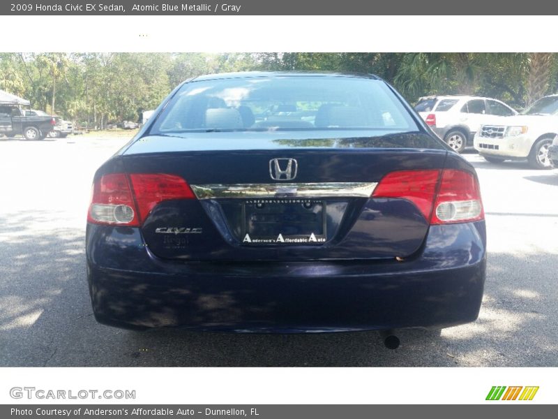 Atomic Blue Metallic / Gray 2009 Honda Civic EX Sedan