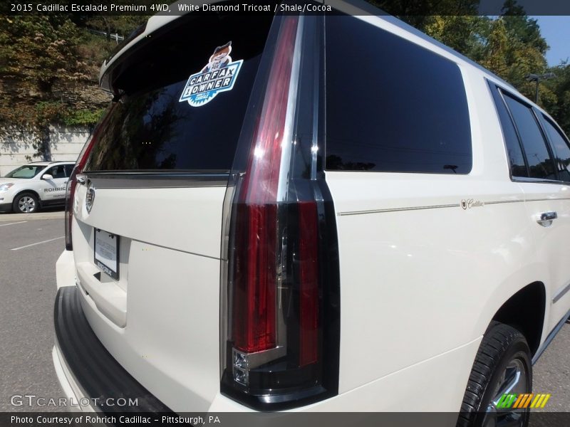 White Diamond Tricoat / Shale/Cocoa 2015 Cadillac Escalade Premium 4WD