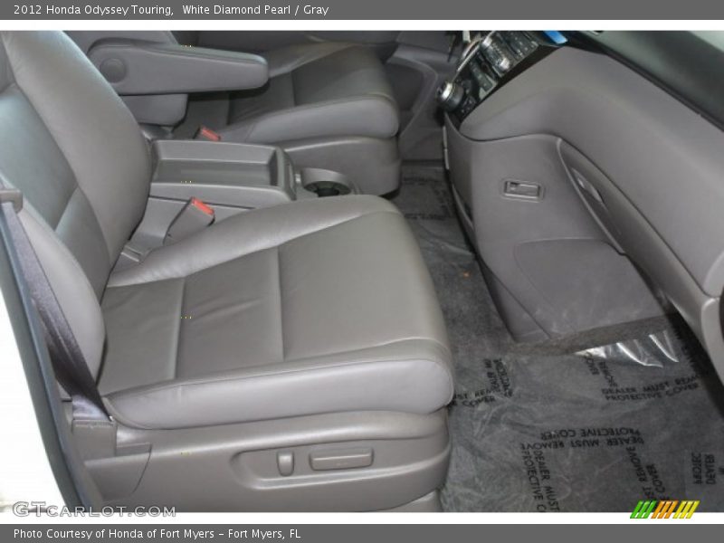White Diamond Pearl / Gray 2012 Honda Odyssey Touring