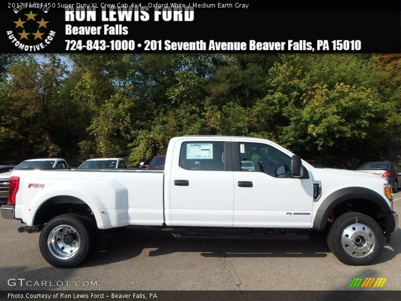 Oxford White / Medium Earth Gray 2017 Ford F450 Super Duty XL Crew Cab 4x4