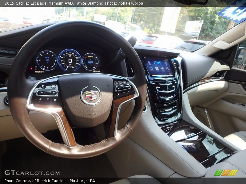 White Diamond Tricoat / Shale/Cocoa 2015 Cadillac Escalade Premium 4WD