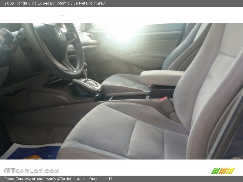 Atomic Blue Metallic / Gray 2009 Honda Civic EX Sedan