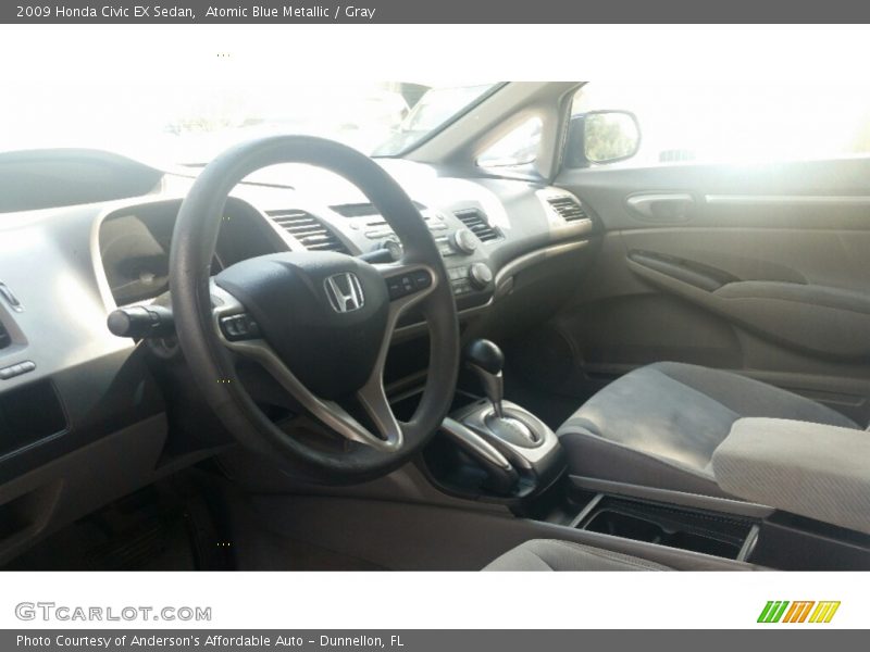 Atomic Blue Metallic / Gray 2009 Honda Civic EX Sedan
