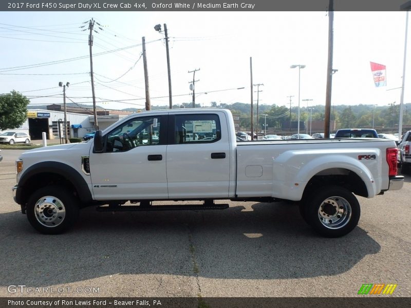 Oxford White / Medium Earth Gray 2017 Ford F450 Super Duty XL Crew Cab 4x4