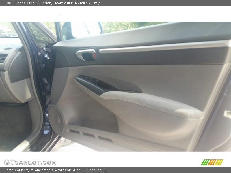 Atomic Blue Metallic / Gray 2009 Honda Civic EX Sedan