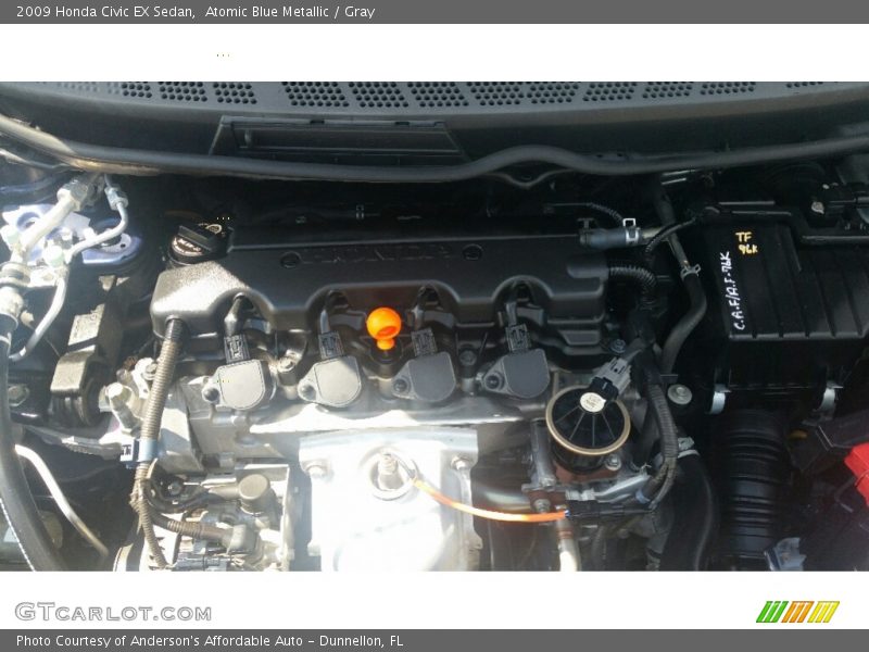 Atomic Blue Metallic / Gray 2009 Honda Civic EX Sedan