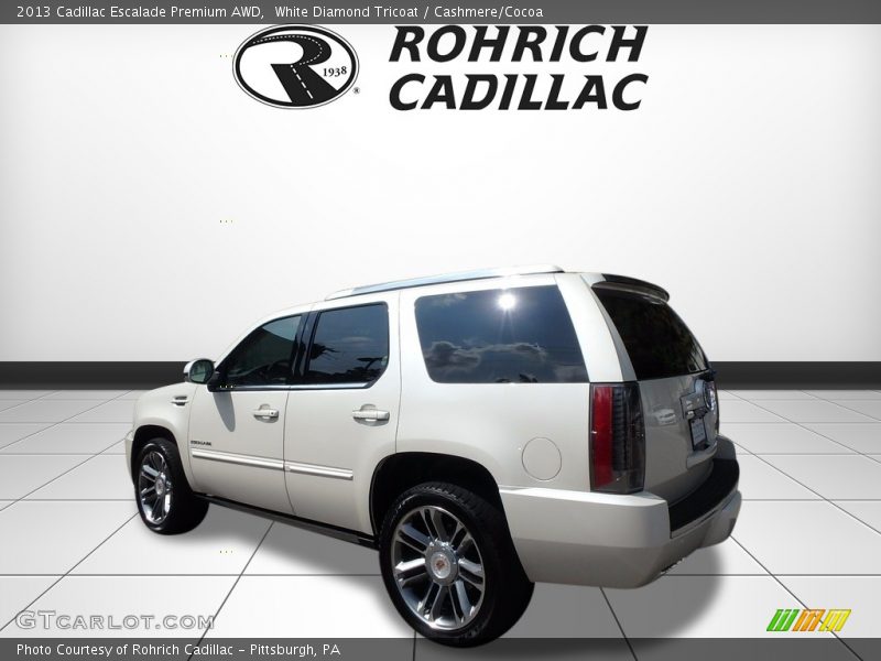 White Diamond Tricoat / Cashmere/Cocoa 2013 Cadillac Escalade Premium AWD