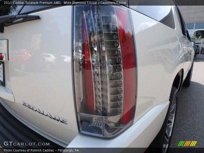 White Diamond Tricoat / Cashmere/Cocoa 2013 Cadillac Escalade Premium AWD