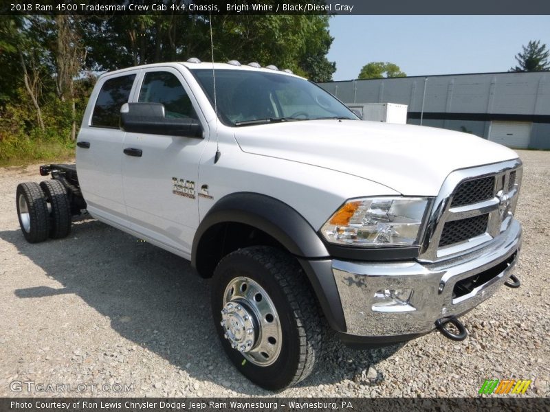 Bright White / Black/Diesel Gray 2018 Ram 4500 Tradesman Crew Cab 4x4 Chassis