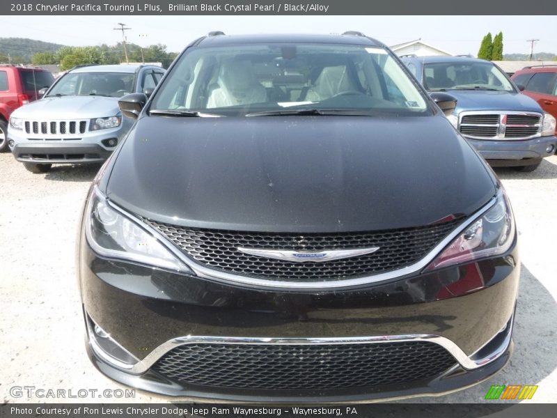Brilliant Black Crystal Pearl / Black/Alloy 2018 Chrysler Pacifica Touring L Plus