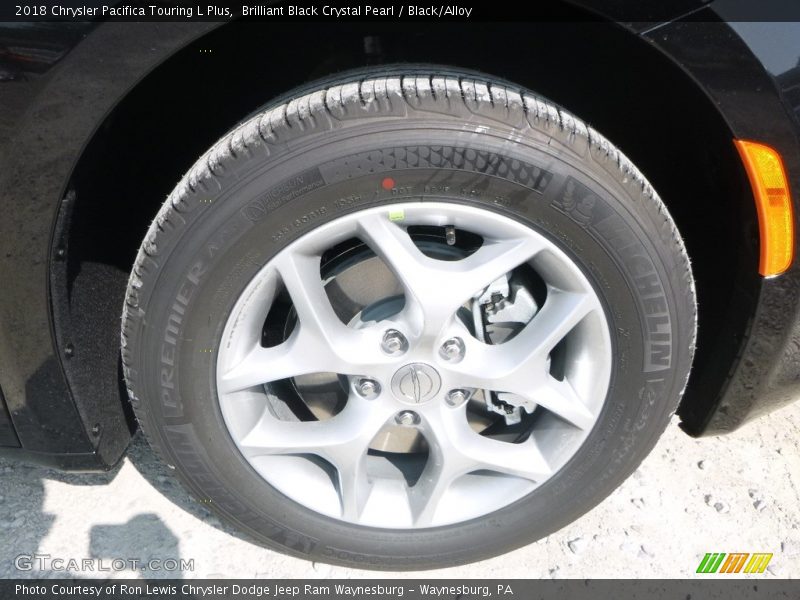 Brilliant Black Crystal Pearl / Black/Alloy 2018 Chrysler Pacifica Touring L Plus