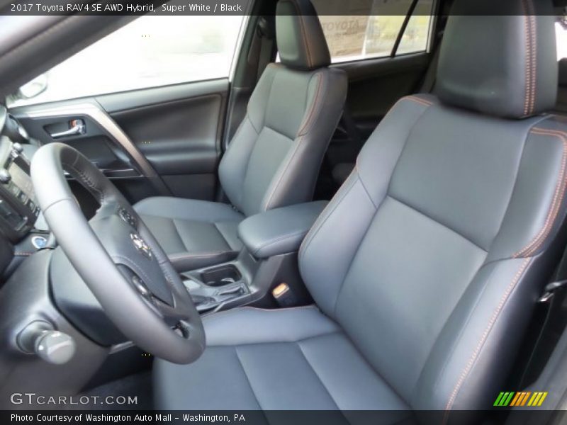Super White / Black 2017 Toyota RAV4 SE AWD Hybrid