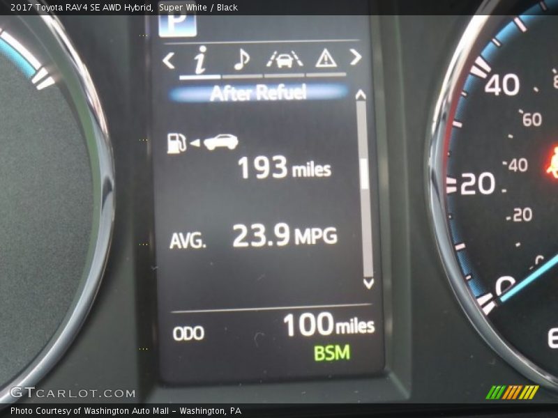 Super White / Black 2017 Toyota RAV4 SE AWD Hybrid