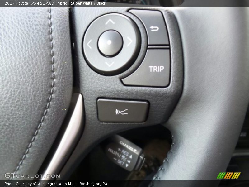 Super White / Black 2017 Toyota RAV4 SE AWD Hybrid