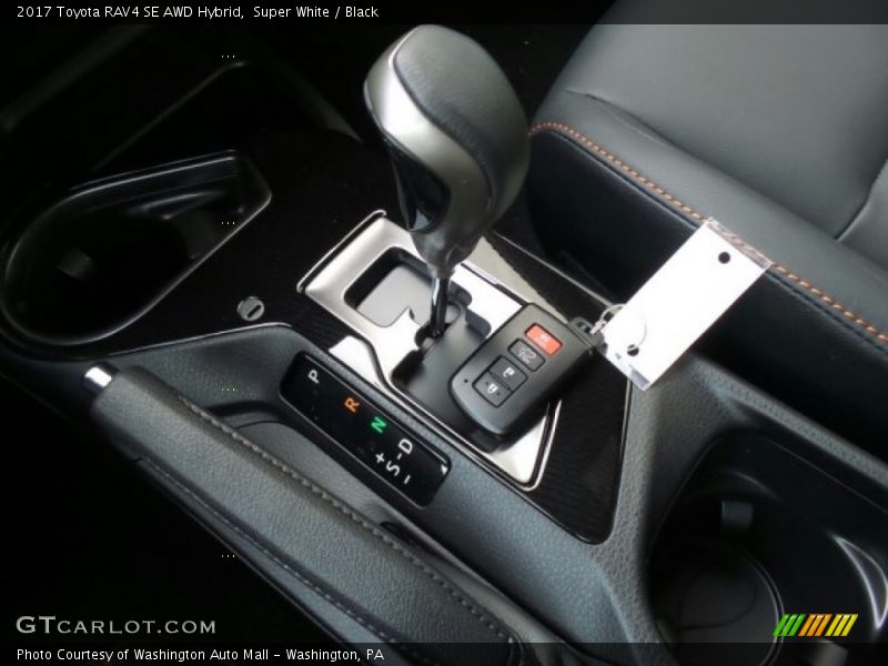 Super White / Black 2017 Toyota RAV4 SE AWD Hybrid