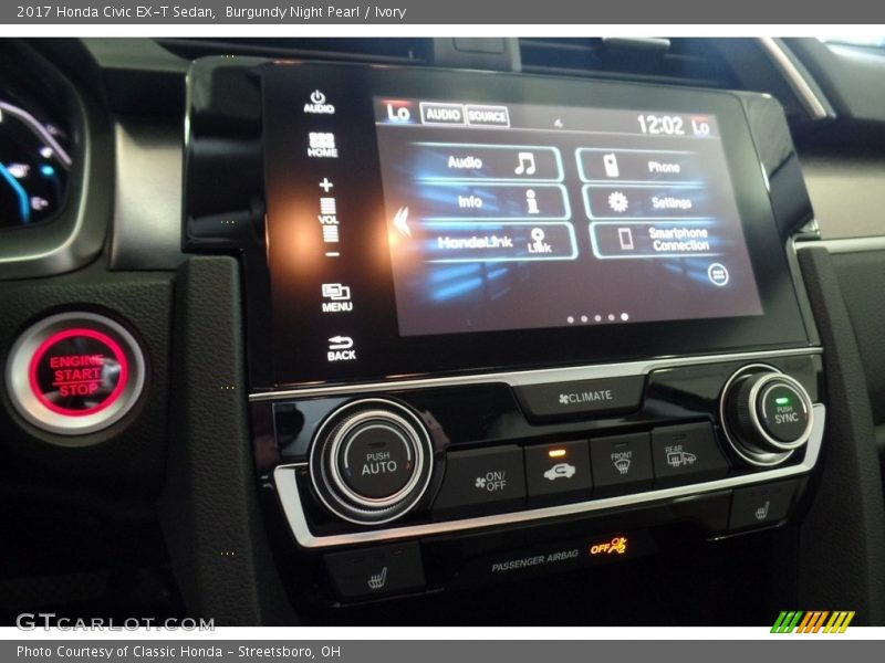 Burgundy Night Pearl / Ivory 2017 Honda Civic EX-T Sedan