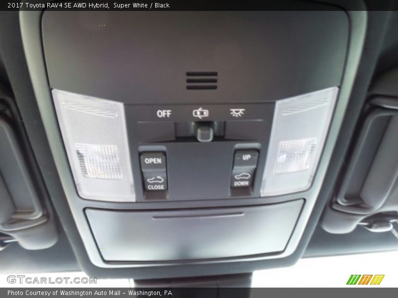 Super White / Black 2017 Toyota RAV4 SE AWD Hybrid