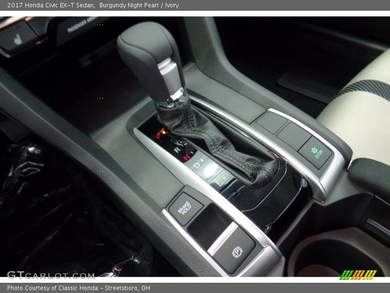 Burgundy Night Pearl / Ivory 2017 Honda Civic EX-T Sedan