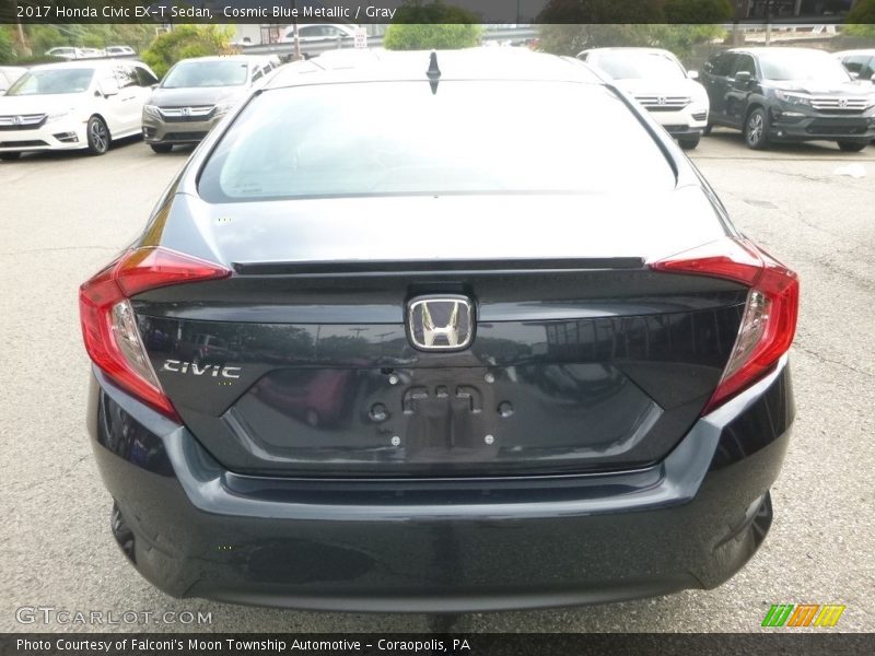 Cosmic Blue Metallic / Gray 2017 Honda Civic EX-T Sedan