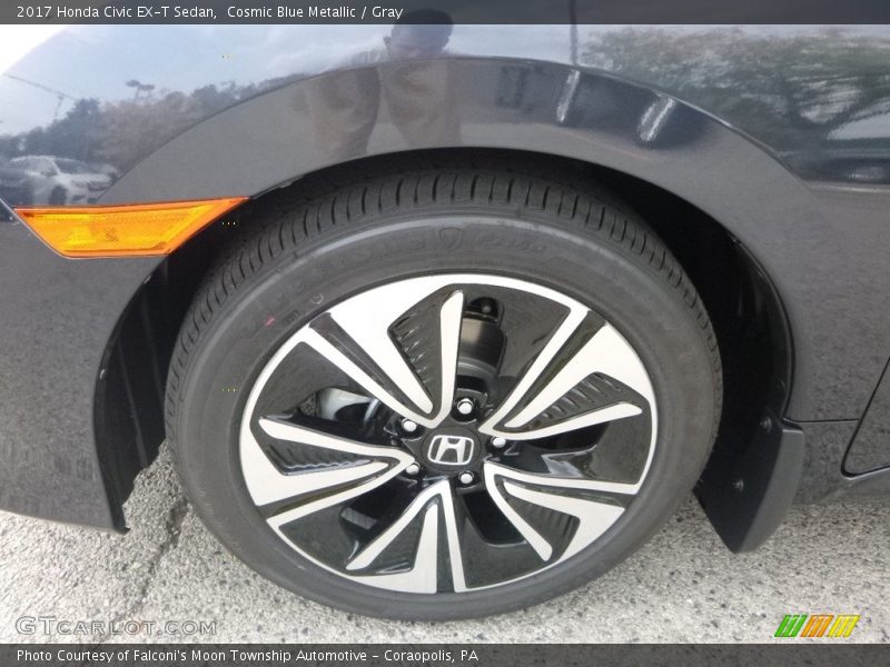 Cosmic Blue Metallic / Gray 2017 Honda Civic EX-T Sedan