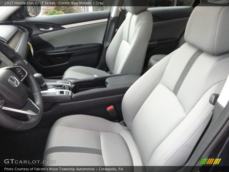 Cosmic Blue Metallic / Gray 2017 Honda Civic EX-T Sedan