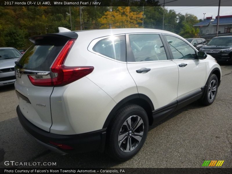 White Diamond Pearl / Ivory 2017 Honda CR-V LX AWD