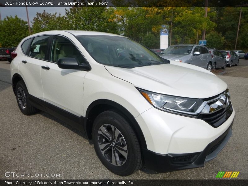 White Diamond Pearl / Ivory 2017 Honda CR-V LX AWD