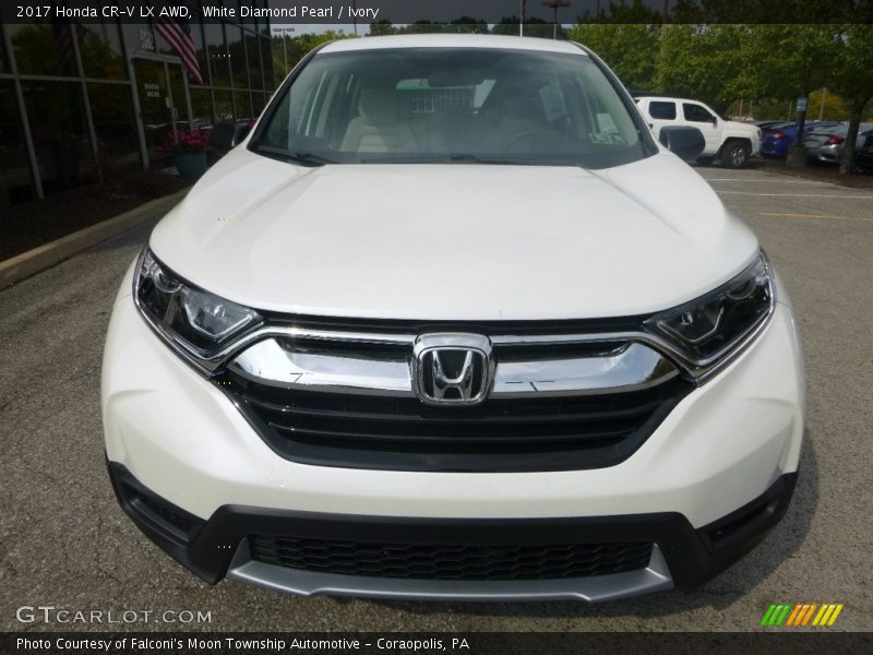 White Diamond Pearl / Ivory 2017 Honda CR-V LX AWD