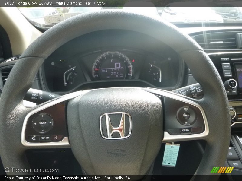 White Diamond Pearl / Ivory 2017 Honda CR-V LX AWD