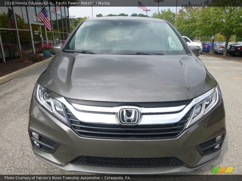 Pacific Pewter Metallic / Mocha 2018 Honda Odyssey EX-L